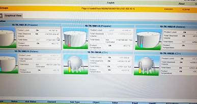 Project for monitoring propane, butane and C5+ tanks